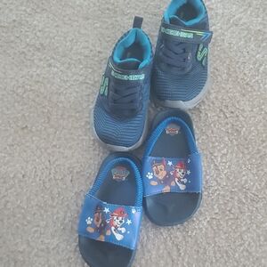 Skechers Kids Navy and Teal Sneakers